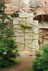 Image showing Climbing wall on a park