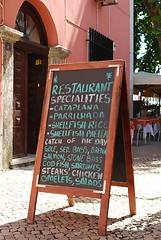 Image showing Restaurant chalkboard menu