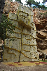 Image showing Climbing wall on a park