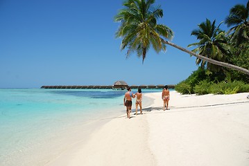 Image showing Family spending quality time on a Maldivian Island
