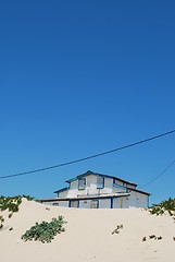 Image showing Resort villa on beach dunes (ocean front)