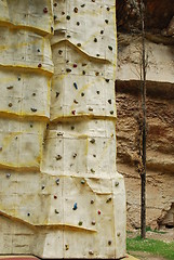 Image showing Climbing wall on a park