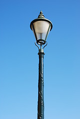 Image showing Vintage lamp post (blue sky background)