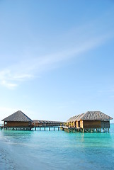 Image showing Water villas in Maldives