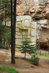 Image showing Climbing wall on a park