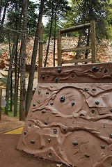 Image showing Climbing wall on a park