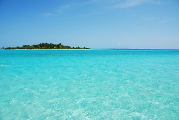 Image showing Maldives Island with gorgeous turquoise water