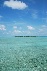 Image showing Maldives Island with gorgeous water/cloudscape