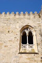 Image showing Architectural detail of a ancient church window
