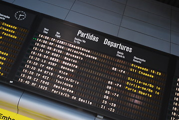 Image showing Airport display panel