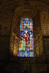 Image showing Hieronymites Monastery Chapel Vitral in Lisbon