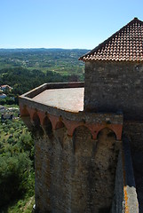 Image showing Ourém Castle (blue sky background)