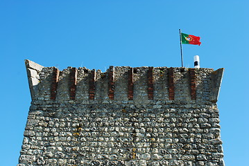 Image showing Ourém Castle (blue sky background)