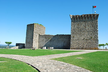 Image showing Ourém Castle (blue sky background)