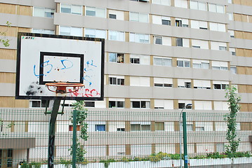 Image showing Basketball court in a social neighbourhood