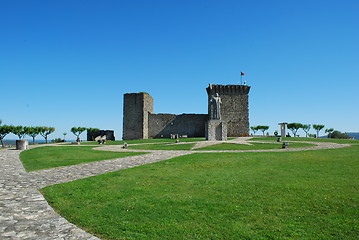 Image showing Ourém Castle (blue sky background)