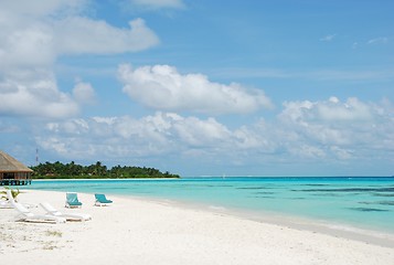 Image showing Maldives beach and island