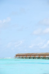 Image showing Water villas in Maldives