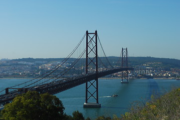 Image showing April 25th Bridge in Lisbon, Portugal