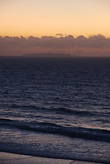 Image showing Colorful sunset on Praia del Rey, Portugal