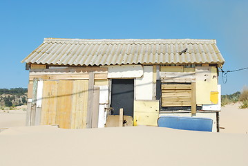 Image showing Old and abandoned fisherman house