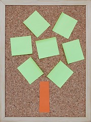 Image showing Environment tree concept on a colorful cork board