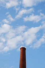Image showing Tall Brick Chimney (Dismantled Industry)