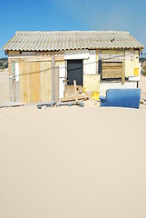 Image showing Old and abandoned fisherman house