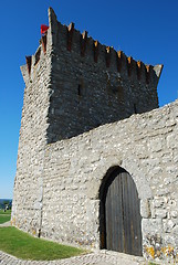 Image showing Ourém Castle (blue sky background)