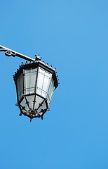 Image showing Old lantern with sky background