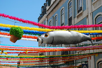 Image showing Sardine and Sweet Basil on Feast Days of the Popular Saints in Lisbon