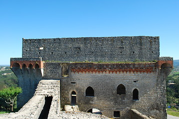 Image showing Ourém Castle (blue sky background)