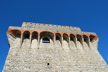 Image showing Ourém Castle (blue sky background)