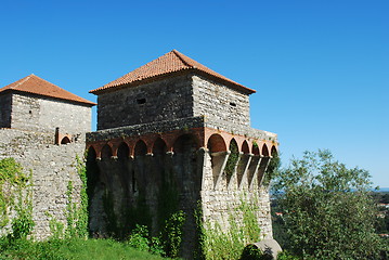 Image showing Ourém Castle (blue sky background)