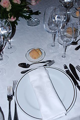 Image showing Restaurant table setting