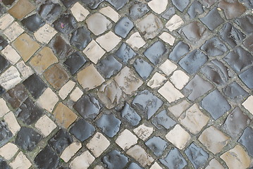 Image showing Colorful stones pavement also know as 