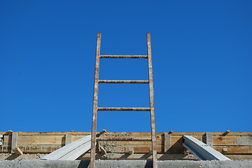 Image showing Ladder to access framework on roof