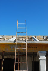 Image showing Ladder to access framework on roof