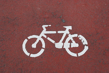 Image showing Bike lane on a bright day