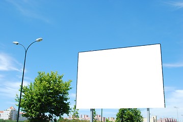 Image showing Blank billboard on a urban street