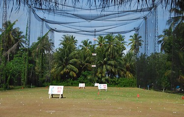 Image showing Practicing Golf at the Driving Range