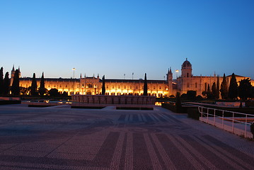 Image showing Hieronymites Monastery in Lisbon (sunset)