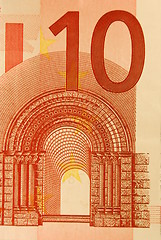 Image showing 10 Euro bill (close up)