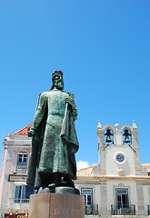 Image showing D. Pedro statue at a famous square in Cascais, Portugal