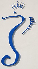 Image showing Sea Horse metal sign