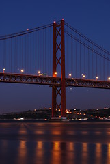 Image showing Lisbon Bridge - April 25th (Night)