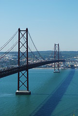 Image showing April 25th Bridge in Lisbon, Portugal