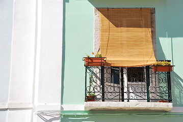 Image showing Lisbon's traditional window balcony