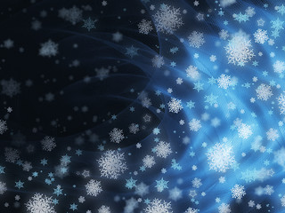 Image showing Background with snowflakes