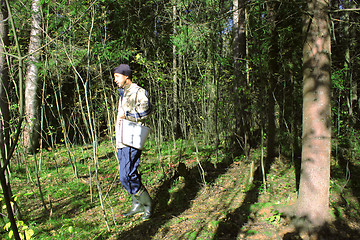 Image showing mushroom picker